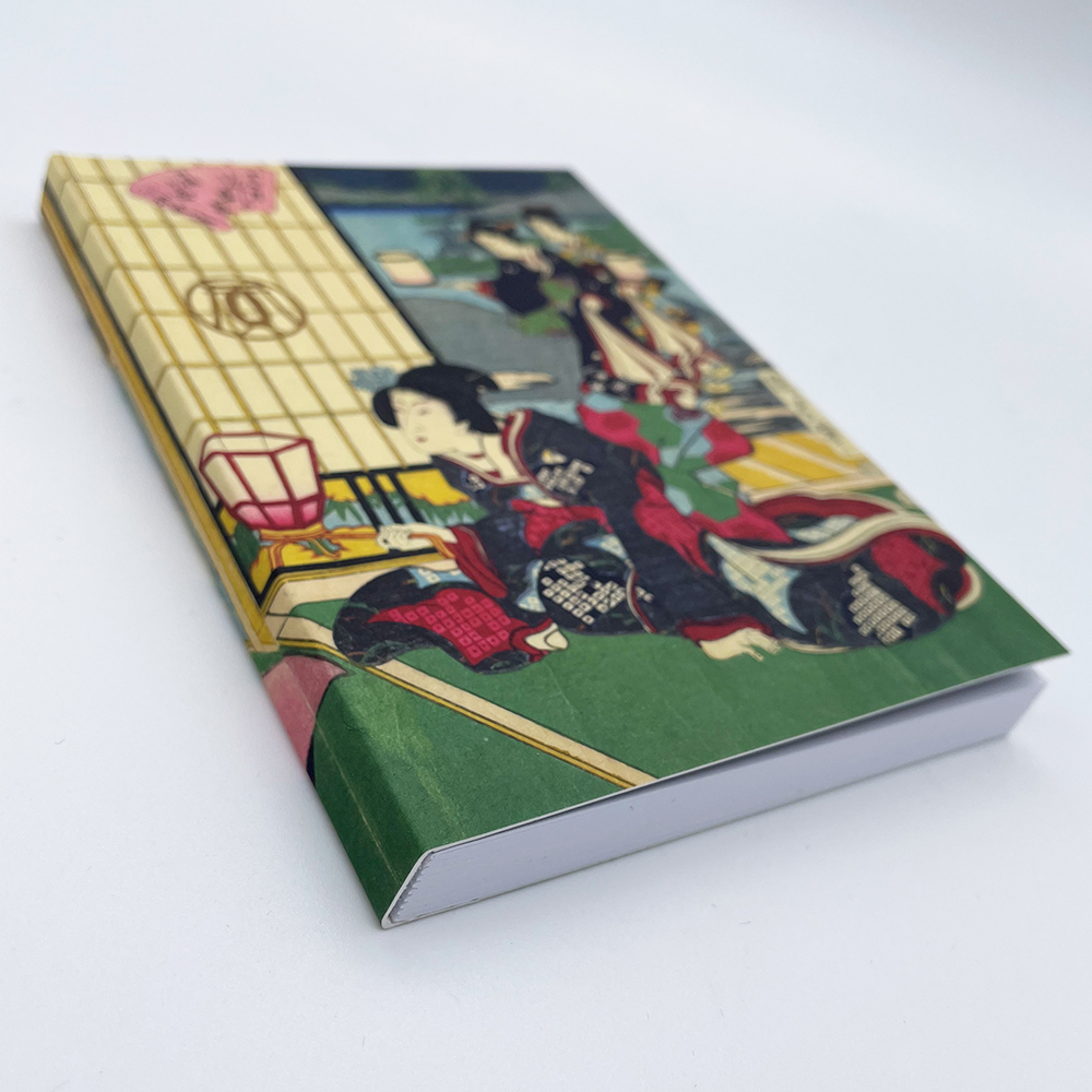 Notizbuch A6 mit japanischer Bindung und Genji-Motiv