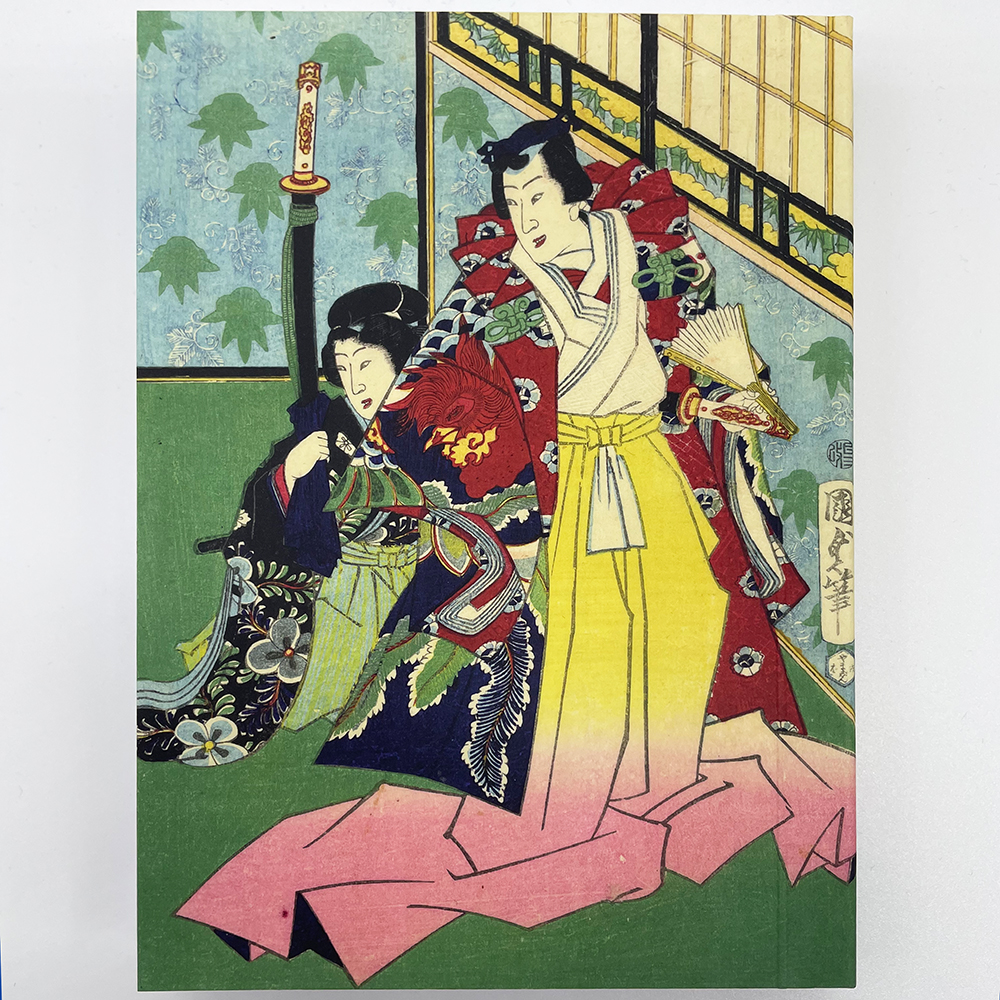 Notizbuch A6 mit japanischer Bindung und Genji-Motiv