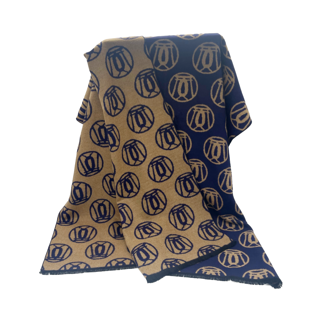 Schal Tsuba Blau-Gold