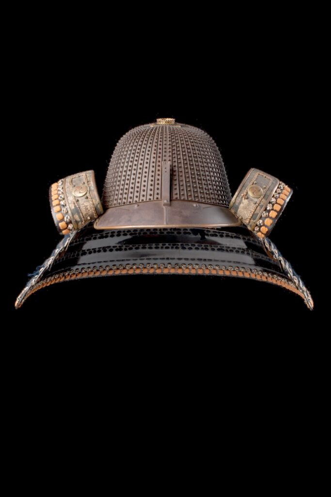 Koboshi kabutobachi helmet bowl by Saotome Ietada, with 62 iron plates, from the collection of Samurai Museum Berlin.