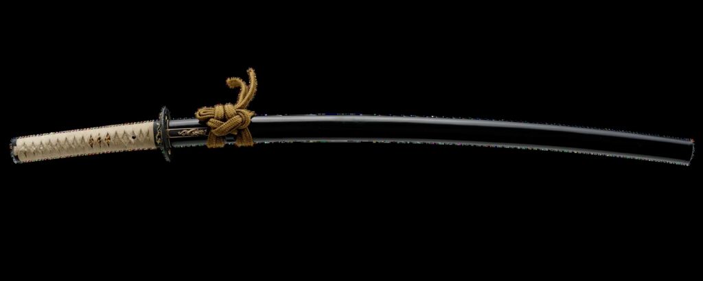Black-lacquered koshirae (sword mounting) of a katana. From the collection of the Samurai Museum Berlin. © Samurai Museum Berlin