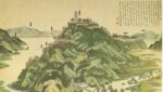 Burg Azuchi (安土城) in der Provinz Ōmi, Japan.