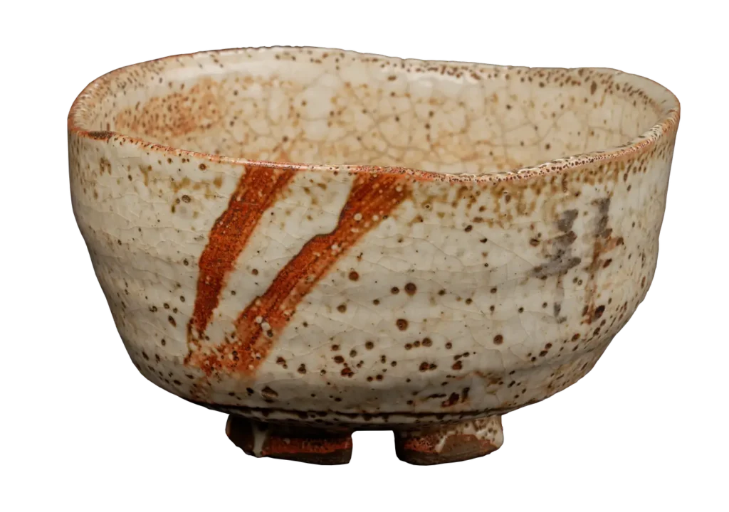 Raku tea bowl with crackle glaze — utensil of the tea ceremony