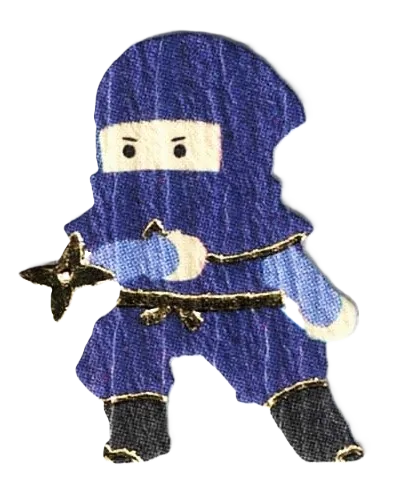 Ninja merchandise in chibi style with throwing star — the global ninja brand