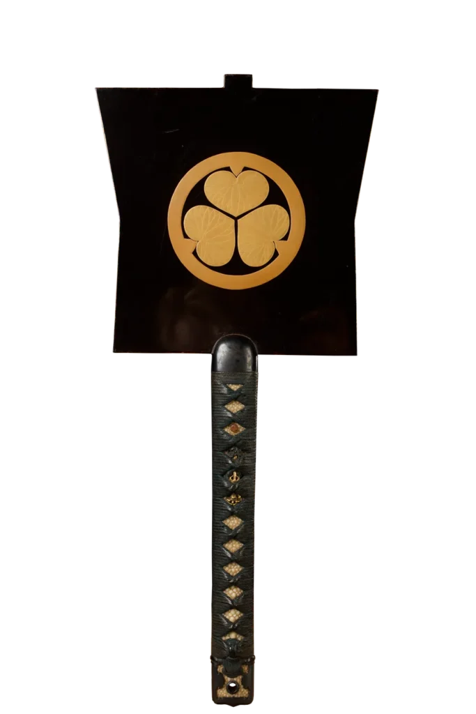 Gunbai — war fan with the Tokugawa aoi crest